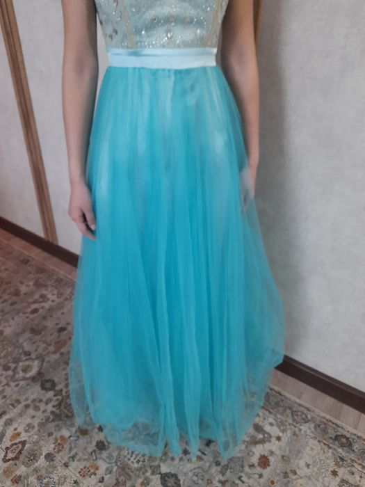 Продам платье вечернее бирюзовый цвет