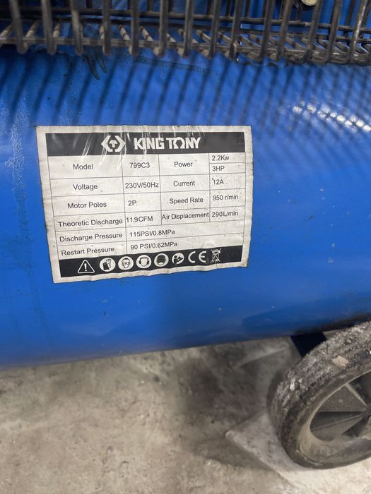 Компрессор Кинг Тони 100л в отличном состояни