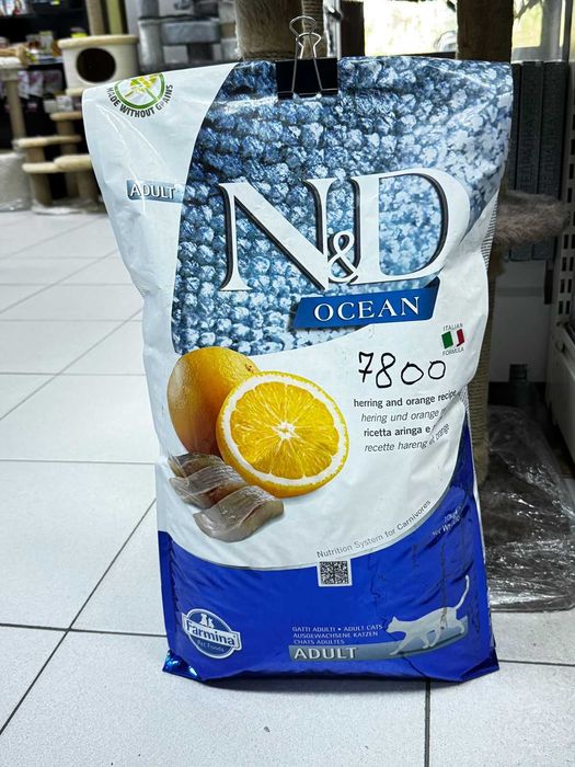 Farmina N&D (Эн Дэ)беззерновой корм кошек рыба и апельсин (развес)