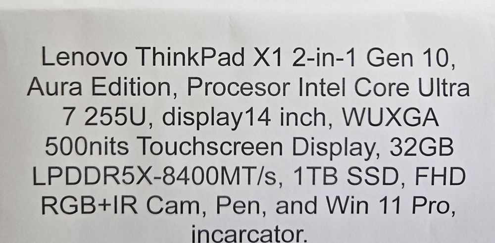 Lenovo ThinkPad X1, 2 in 1, Gen 10, AE