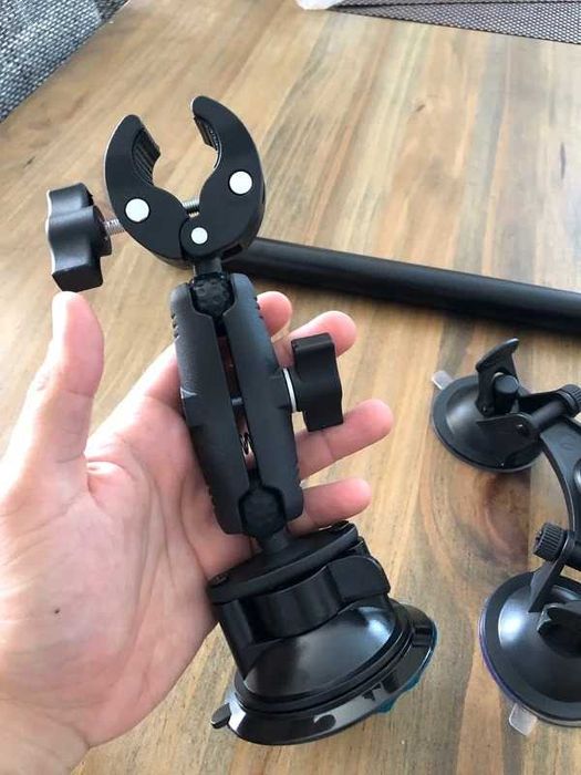 Sistem prindere auto masina pt camera actiune Insta360 X5 X4 X3 Gopro ventuze selfie stick