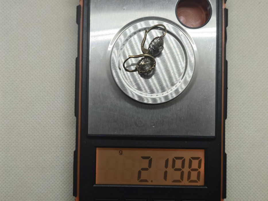 Cercei Antici „Soleil” – Aur 18K & Diamante Rose Cut (cca. 1890)