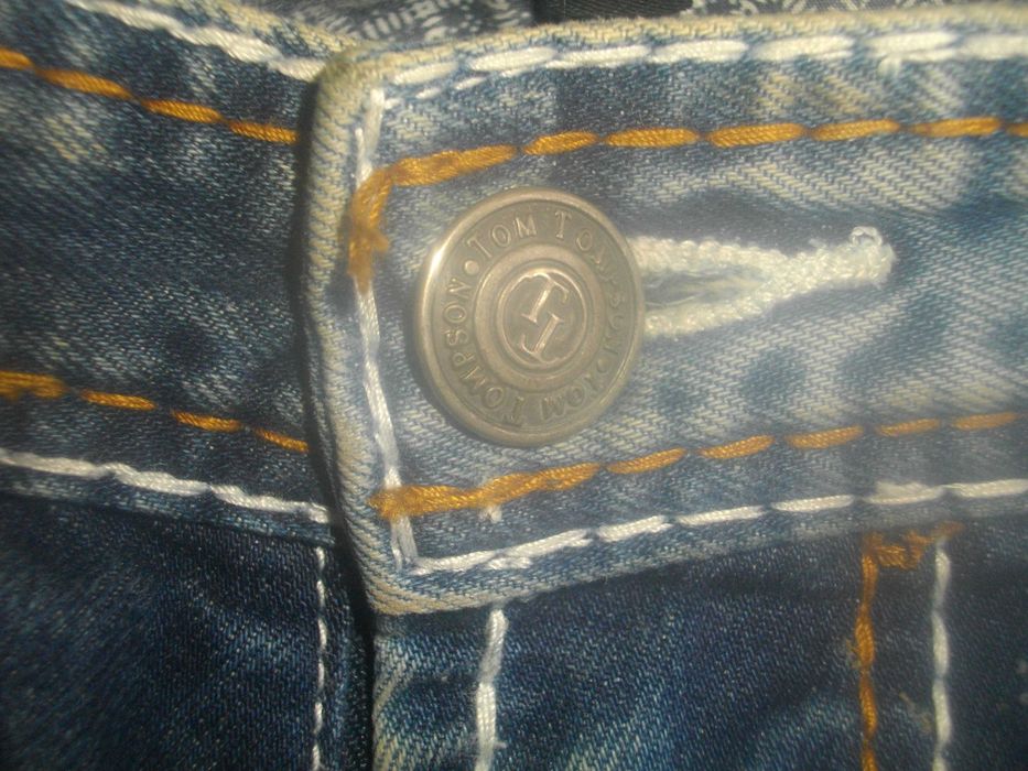 Мъжки Оригинални Къси Дънки Размер L-TOM TOMPSON Denim-За Мъж до 85 кг