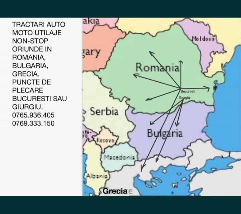 Tractări auto platforma transport asistenta (Bulgaria,Grecia,Turcia)