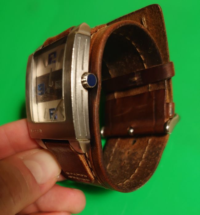 Ceas Fossil curea lata, piele autentică