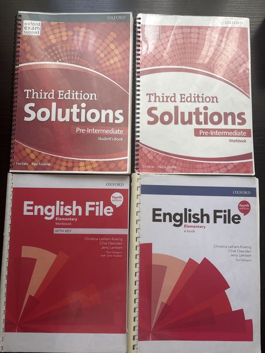Учебники Solution third edition,english File elementary