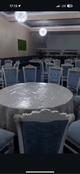 Tayyor prokat biznesi sotiladi 180 kishilik stol stul posuda zarlik