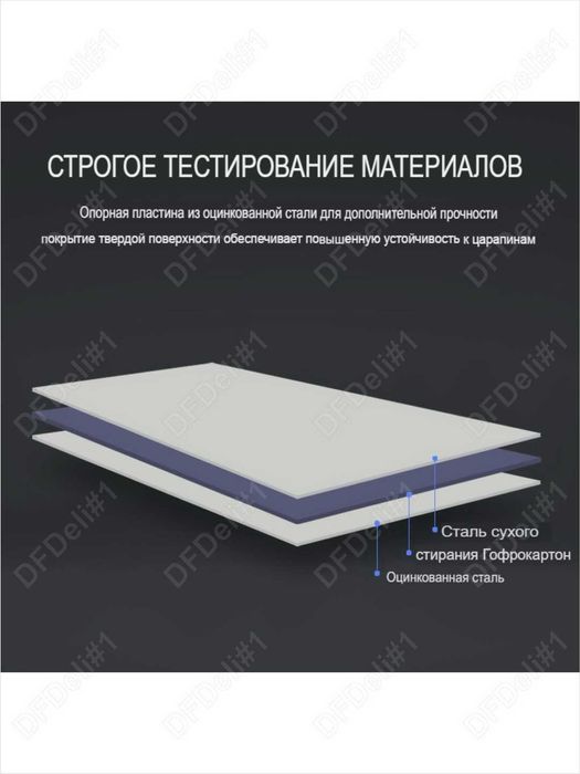 Маркерный Доска белая 120х240 Deli 39038 магнитно-маркерная, лаковая