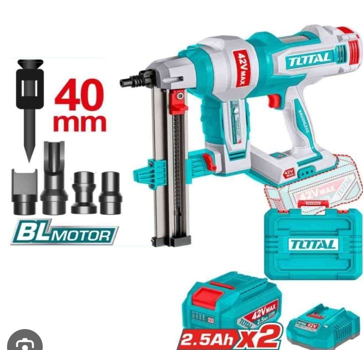 Аккумуляторный пистолет по бетону TOTAL