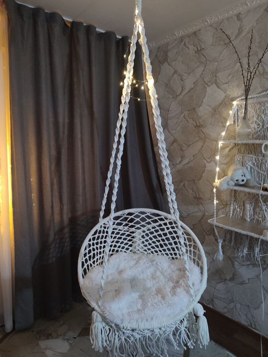 Кресло гамак,из двух стальных колец.