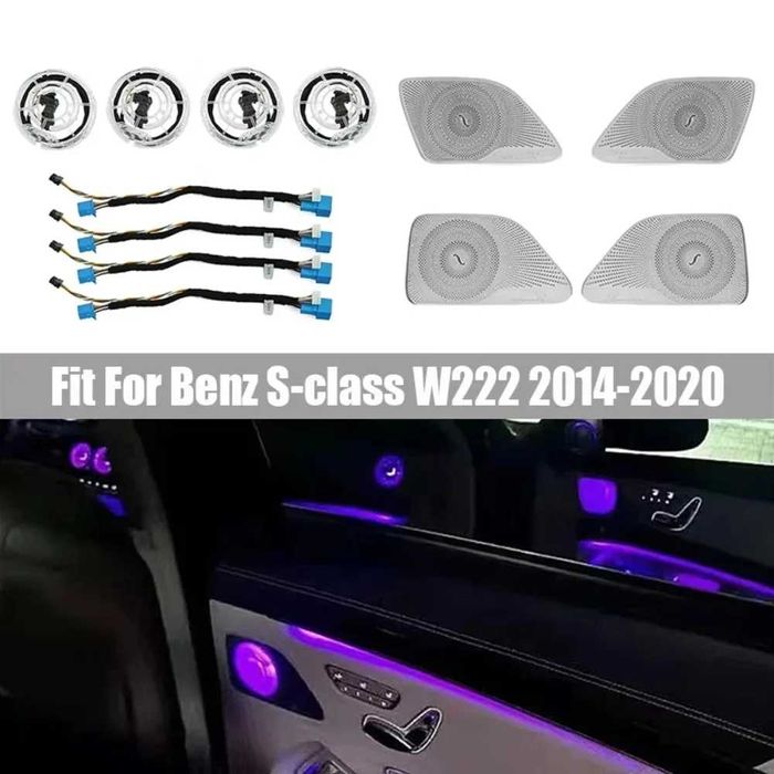 Capace boxe ambientale Mercedes S-Class W222 2018–2022 64 culori LED