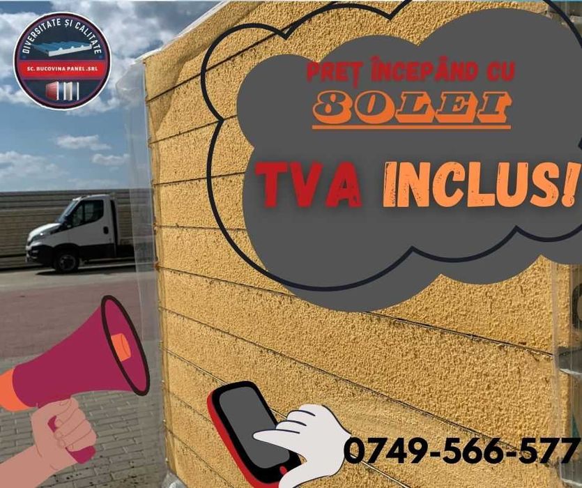 Panouri sandwich / luminatoare / tabla cutata / accesorii