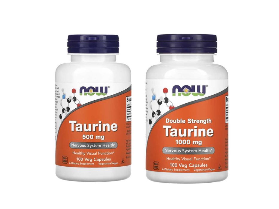 NOW Foods Taurine, Таурин, 500 мг и 1000 мг, 100 капсул