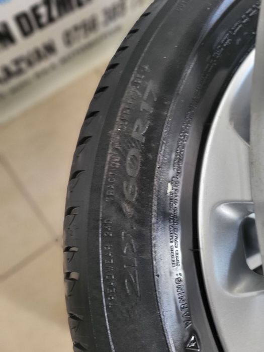 Set Jante Aluminiu R17 Mercedes C E Class A B Class Gla Cla Etc. 5x112 Cu Doua Anvelope Michelin Dot 2618 215/60R17