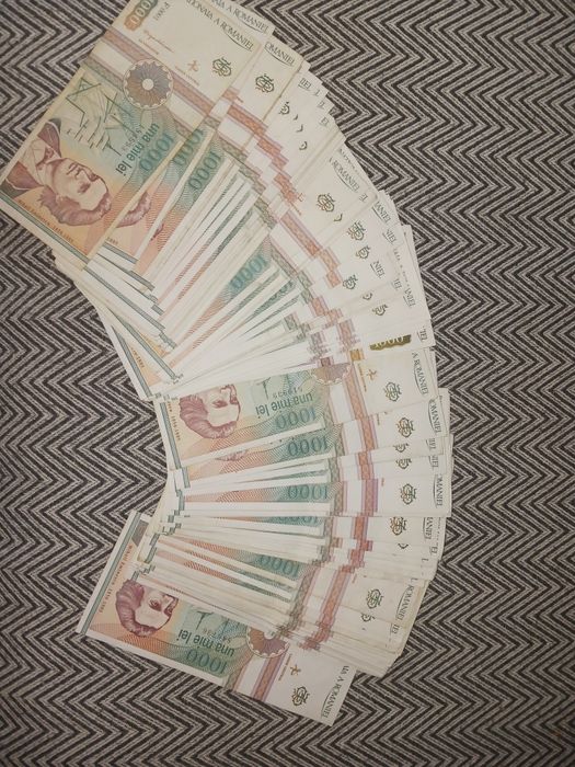 Bancnote de 1000 de lei și 500 de lei - an 1991