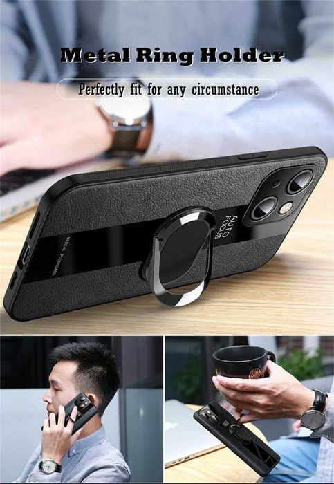 Xiaomi 13T Pro / 13 Lite / 13 / 13 Pro / PORSCHE кожен кейс с пръстен