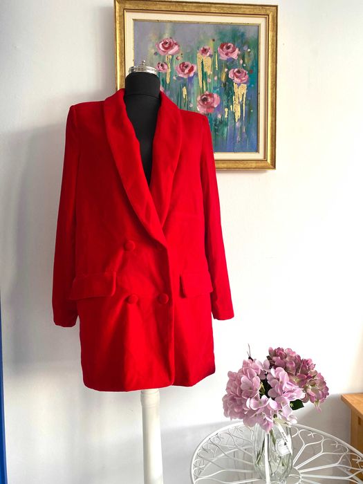 Sacou rosu intens ZARA