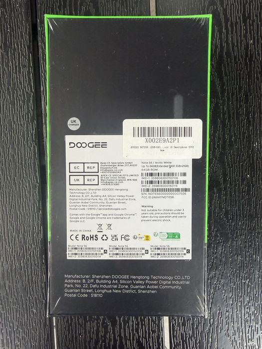 Note 56 NOU 64 Gb 24 gb ( 3 + 21 gb RAM ) Arctic White