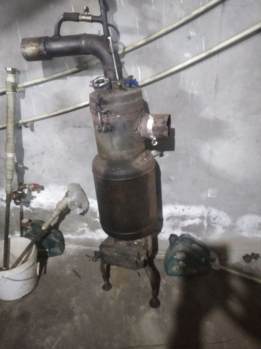 Печка на отработке пиролизная