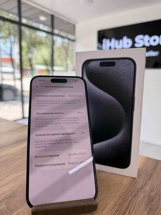iPhone 15 Pro•256GB/85%BlueTitanium Айфон 15 Про•256%/85%КөкТитан
