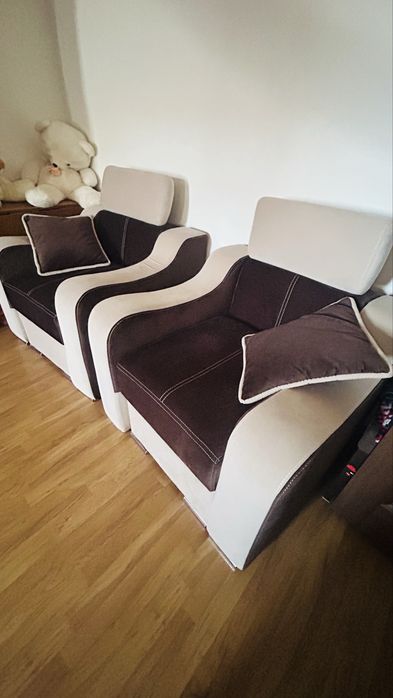 Canapea extensibila + doua fotolii