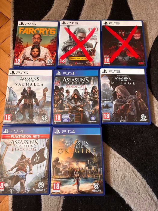 Far Cry 6 PS5 , Assassins Creed PS5 Valhalla Mirage Syndicate Origins Black Flag