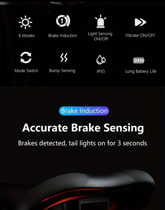 Стоп за велосипед нощна светлина