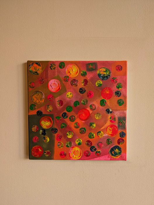 Tablou pictura acrilica originala 30x30 cm pe canvas