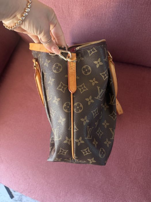 Poseta  canvas si manare din piele naturala