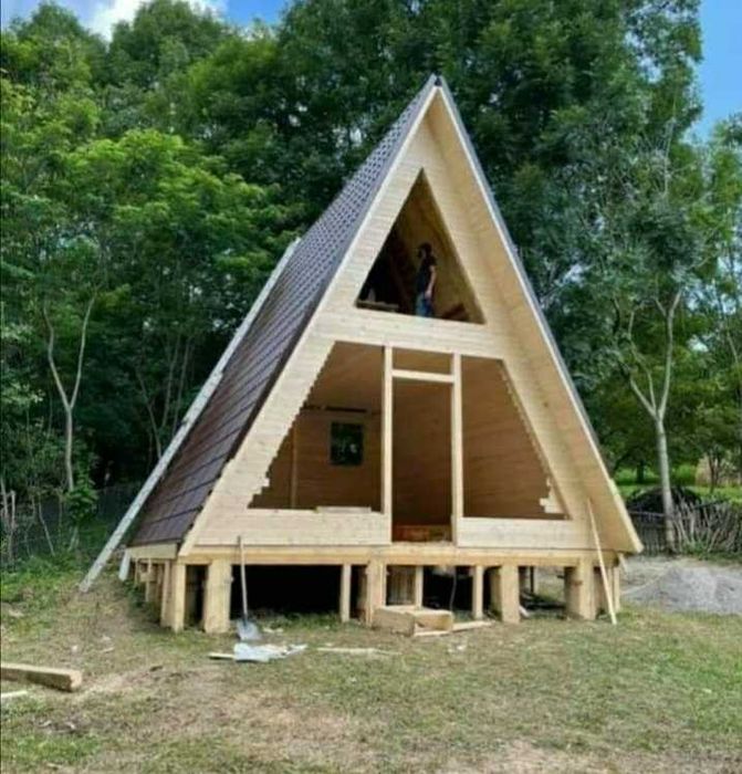 Case modulare la cheie, cabane tip A, pret de producator