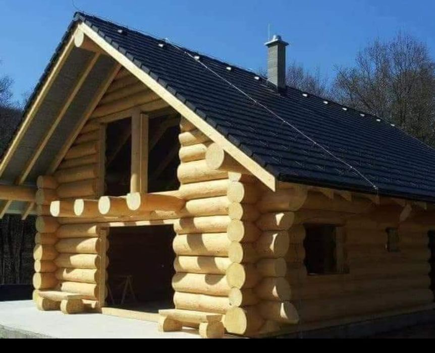 Vand Casuta de gradina, Cabana din lemn rotund ,bustean