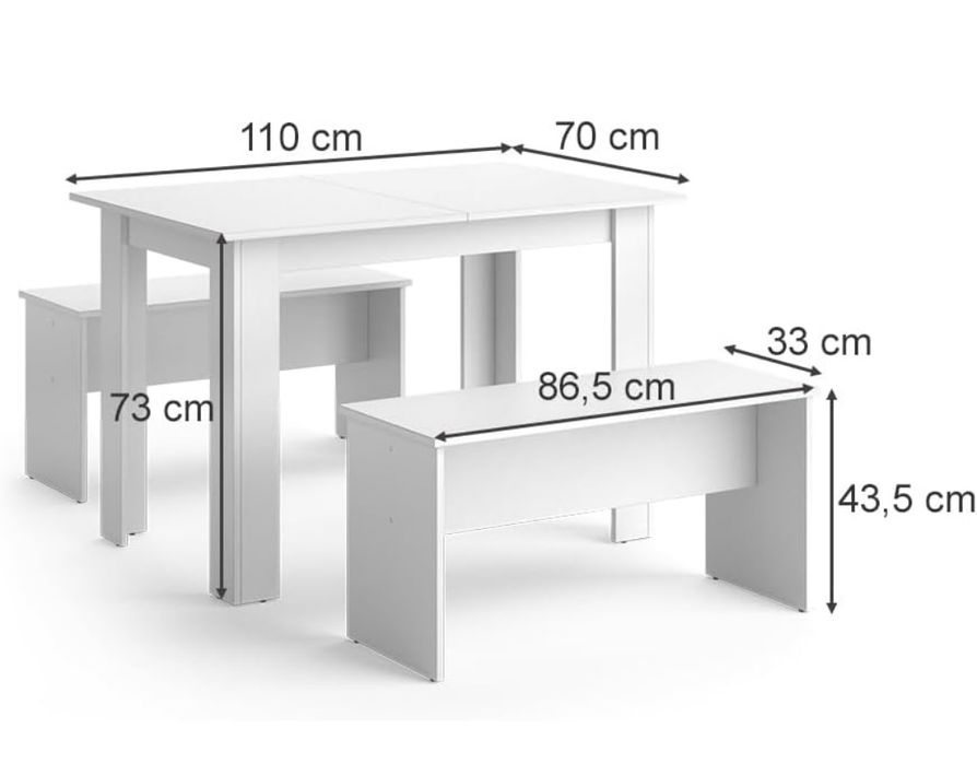 Трапезна маса с две пейки Vicco 1100