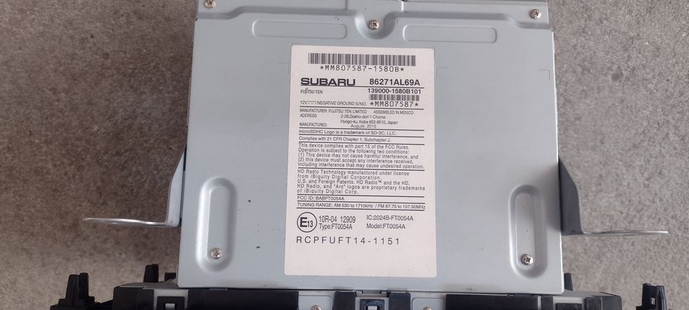 Оригинална(фабрична) мултимедия Subaru