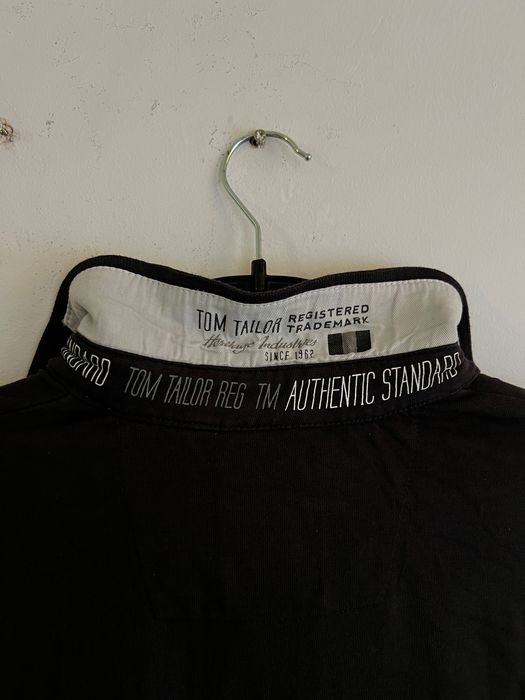 Tom Tailor "Eagle River Valley" long-sleeve rugby polo shirt in black