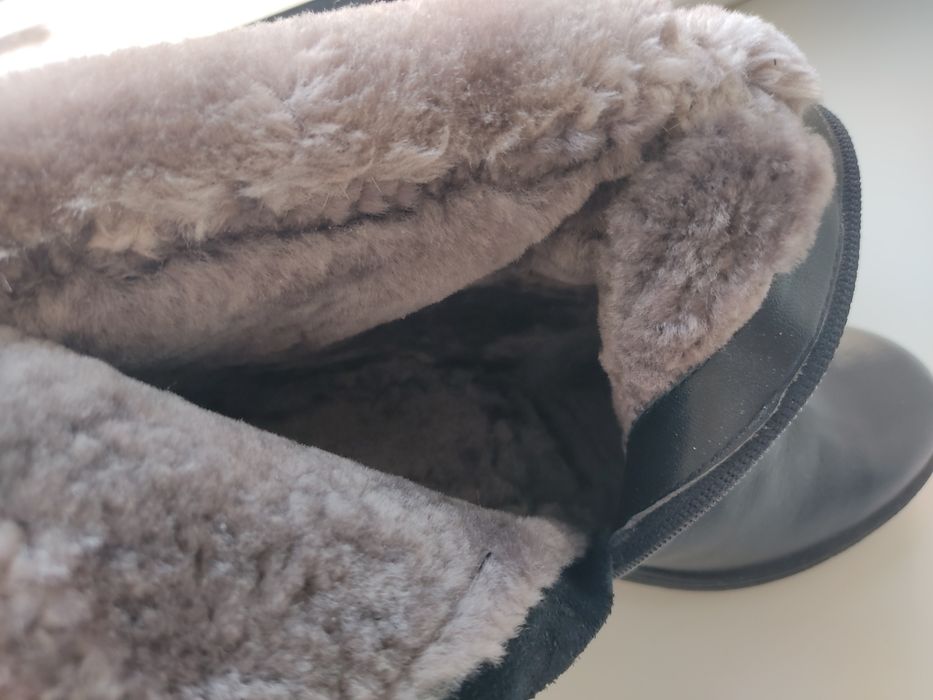 Сапоги зимние кожаные