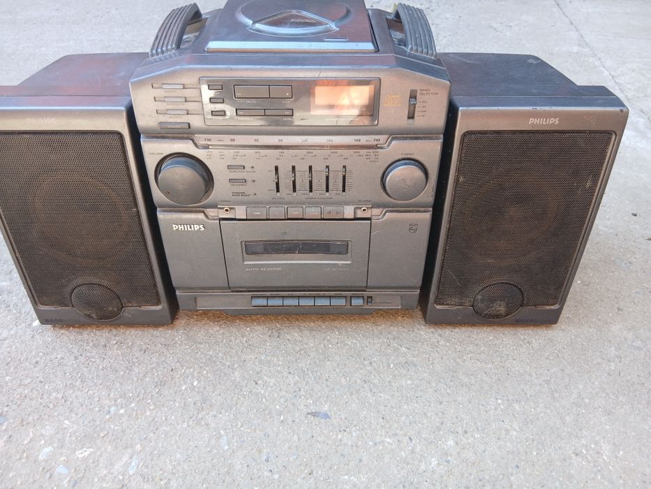 Radio dublu casetofon recorder boombox Philips retro vintage colectie