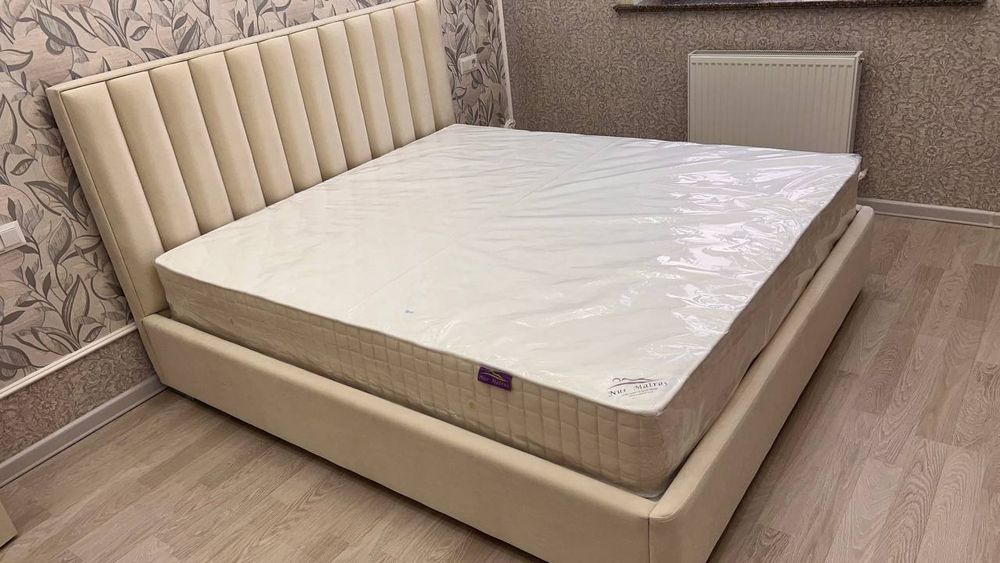 Кровать мягкая МДФ наличии  матрасы