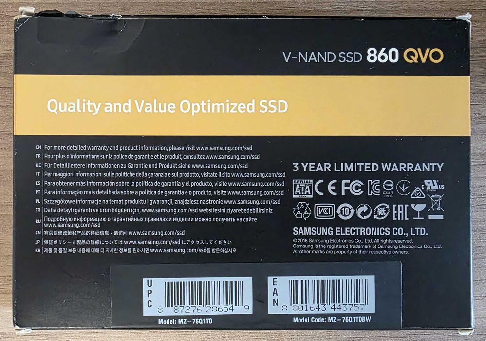 SSD 1TB Samsung 860 QVO, SATA III, 2.5" - MZ-76Q1T0BW