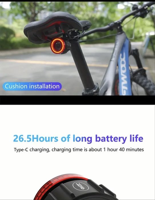 Lumina spate inteligenta bicicleta led stop bicicleta