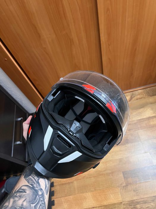 Casca nexx SX.100R Frenetic red/black marime L + intercom SENA SH10R