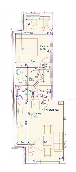Продава се Двустаен апартамент в София, Банишора - 64 кв.м за 1696 €/кв.м - Снимка #3