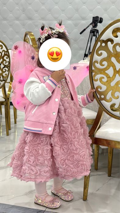 Платье детское на 1-2 года, детские туфельки