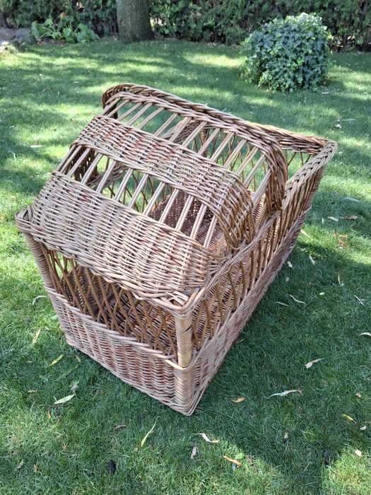 Pat Patut copii bebe bebelusi din lemn de rachita lucrat manual