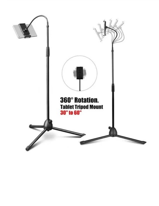 Suport pentru tableta/telefon de podea cu trepied 360
