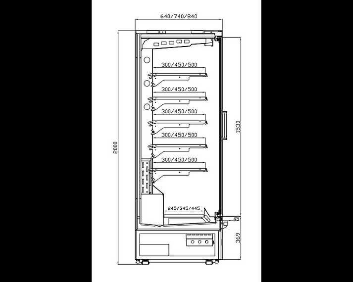 Vitrina Frigorifica Supermarket, Dortmund Lite PI, 2.57m, -1 +4C, Agregat Intern, NOU