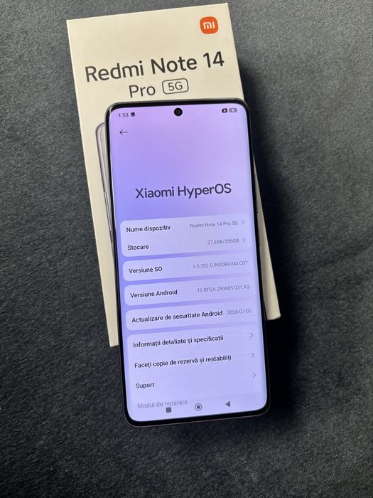 Vand Sau Schimb Redmi Note 14 PRO 5G Levander Purple 256Gb Dual Sim