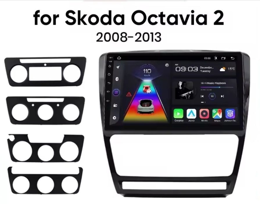 Navigatie Android dedicata pt SKODA Octavia 2 (2008-2013)