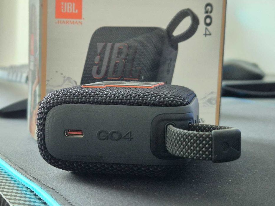 Преносима тонколона JBL Go 4, IP67, Bluetooth, Auracast, Черен