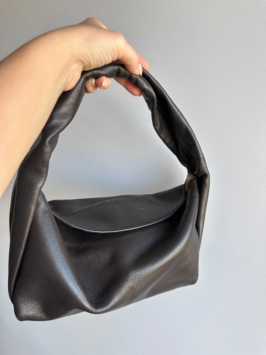 Geanta piele naturala Massimo Dutti maro