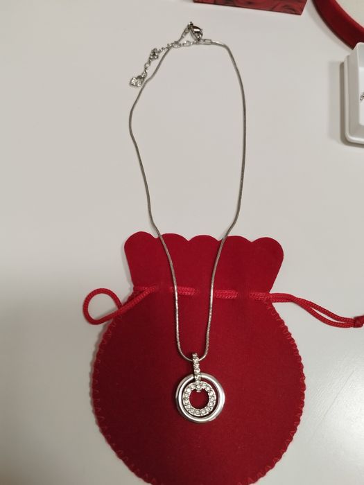 Сребърни комплекти, колие Swarovski, гривна